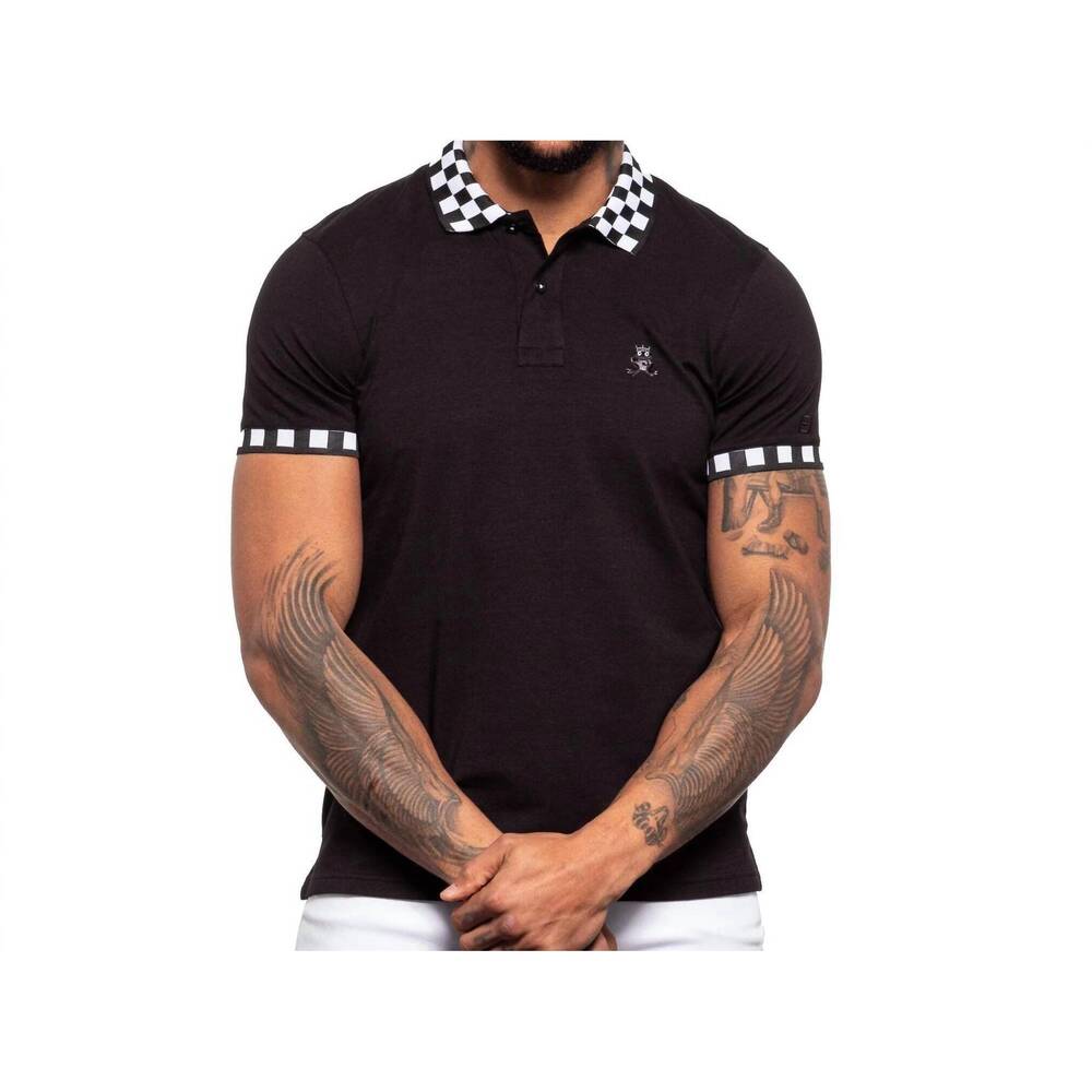NEW EIGHT X frog finish line polo in black